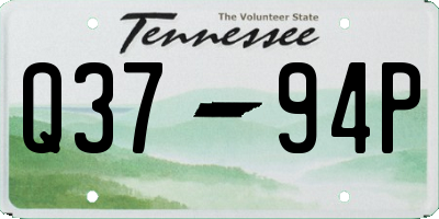 TN license plate Q3794P