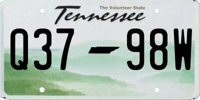 TN license plate Q3798W