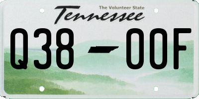 TN license plate Q3800F