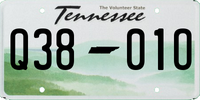 TN license plate Q3801O