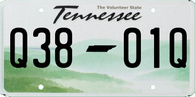 TN license plate Q3801Q