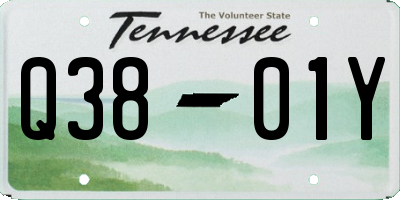 TN license plate Q3801Y