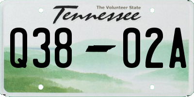 TN license plate Q3802A