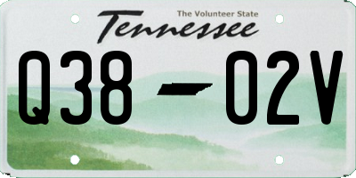 TN license plate Q3802V