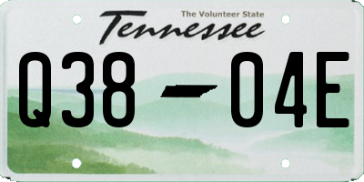 TN license plate Q3804E