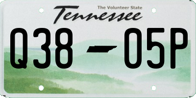TN license plate Q3805P