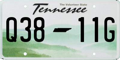 TN license plate Q3811G