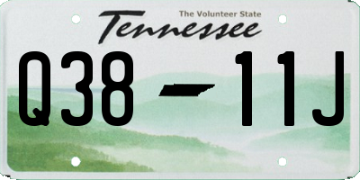 TN license plate Q3811J