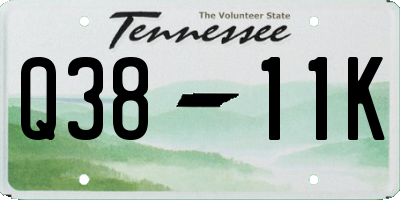 TN license plate Q3811K