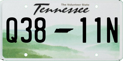 TN license plate Q3811N