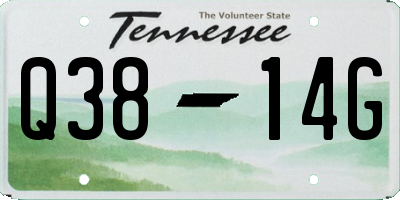 TN license plate Q3814G