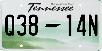 TN license plate Q3814N