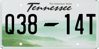 TN license plate Q3814T