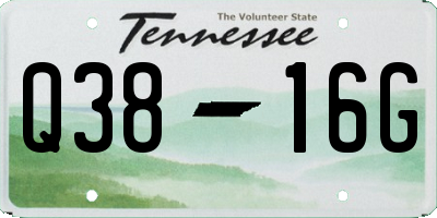 TN license plate Q3816G