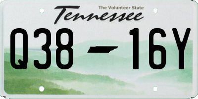 TN license plate Q3816Y