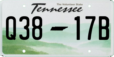 TN license plate Q3817B