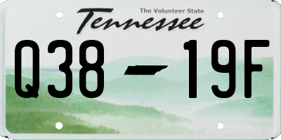 TN license plate Q3819F