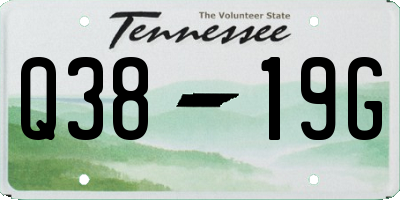 TN license plate Q3819G