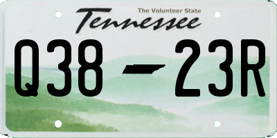 TN license plate Q3823R
