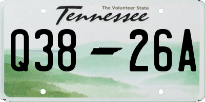 TN license plate Q3826A