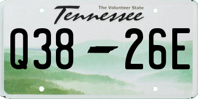 TN license plate Q3826E