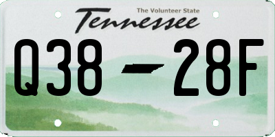 TN license plate Q3828F