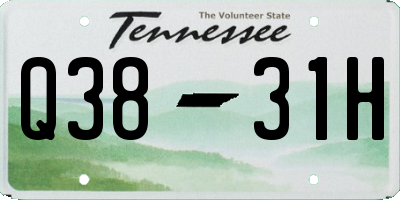 TN license plate Q3831H