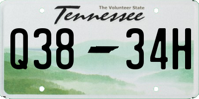 TN license plate Q3834H