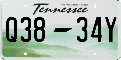 TN license plate Q3834Y