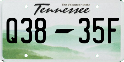 TN license plate Q3835F