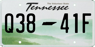 TN license plate Q3841F