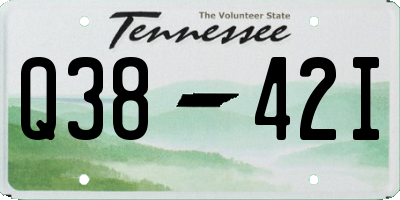 TN license plate Q3842I