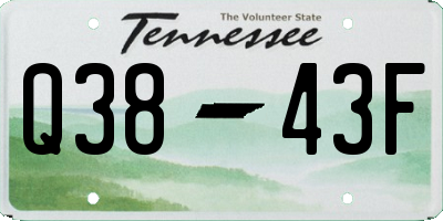 TN license plate Q3843F