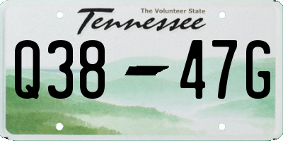 TN license plate Q3847G