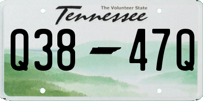 TN license plate Q3847Q