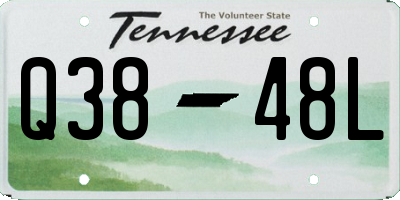 TN license plate Q3848L