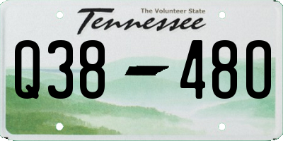 TN license plate Q3848O