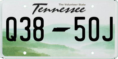 TN license plate Q3850J
