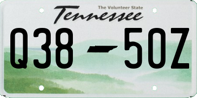TN license plate Q3850Z