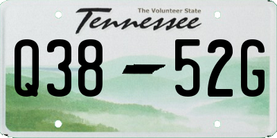 TN license plate Q3852G
