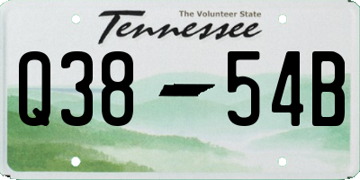 TN license plate Q3854B