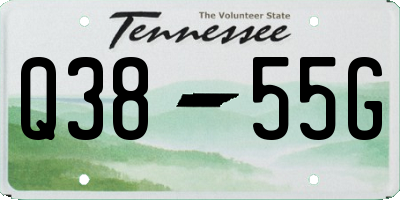 TN license plate Q3855G