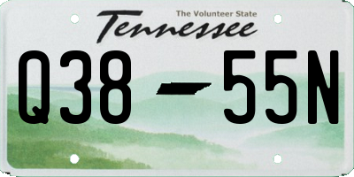 TN license plate Q3855N
