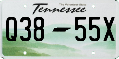 TN license plate Q3855X