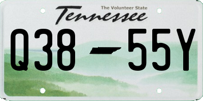 TN license plate Q3855Y