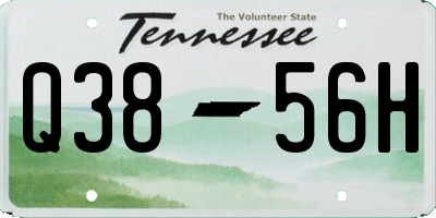 TN license plate Q3856H