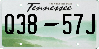 TN license plate Q3857J