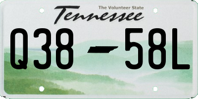 TN license plate Q3858L