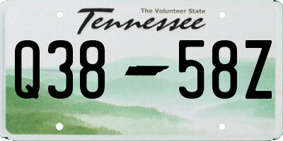 TN license plate Q3858Z