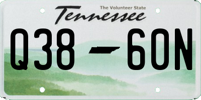 TN license plate Q3860N